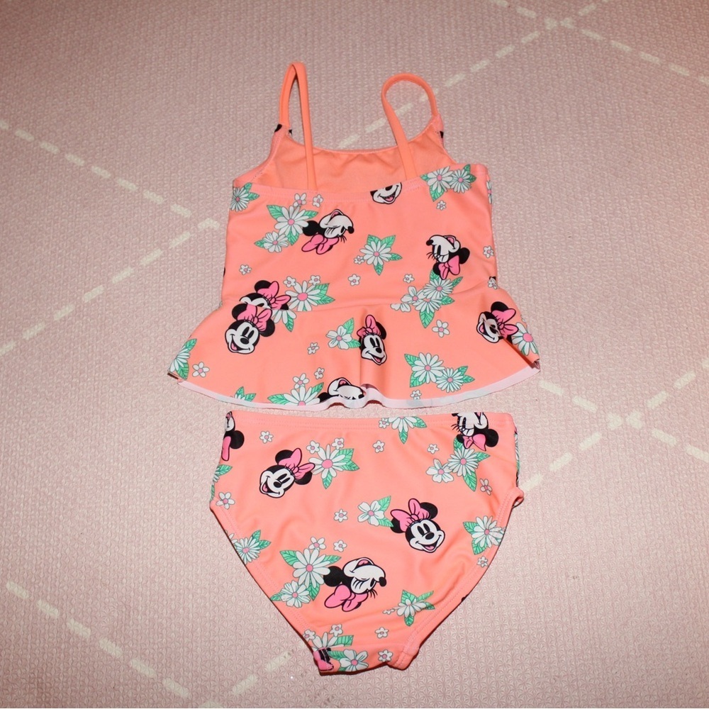 Disney Jumping Beans Bathing Suit Toddler Girl Minnie Mouse Two Piece Swimsuit - Picture 2 of 3